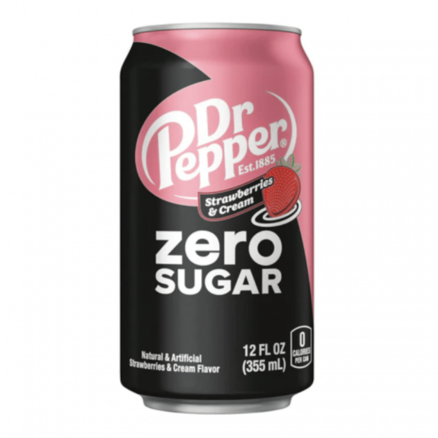 DR PEPPER Strawberry & Cream Zero Sugar 355ML