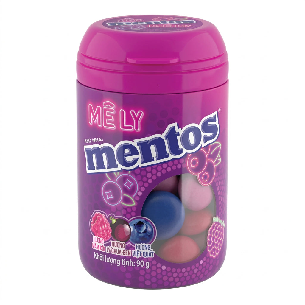 Mentos Mely Mixed Berries Bottle Chewy Candy 90g