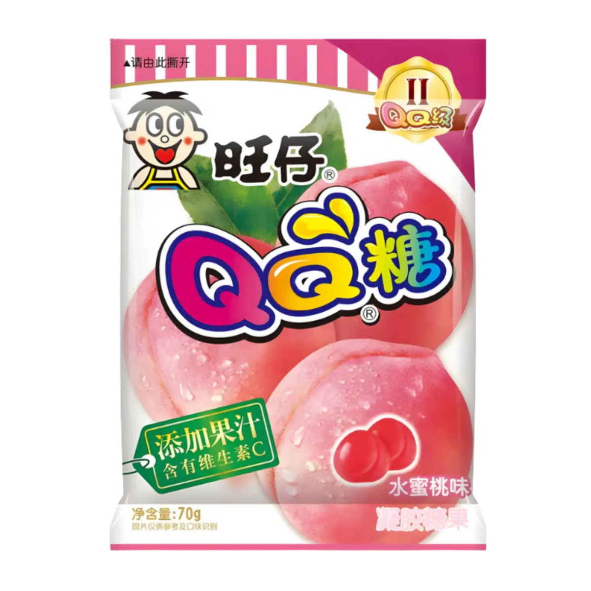 Wangzai QQ Gummy Candy Peach Flavor 70g