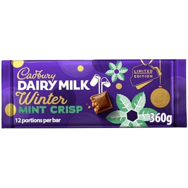 CADBURY DAIRY MILK MINT BLOCK 360G