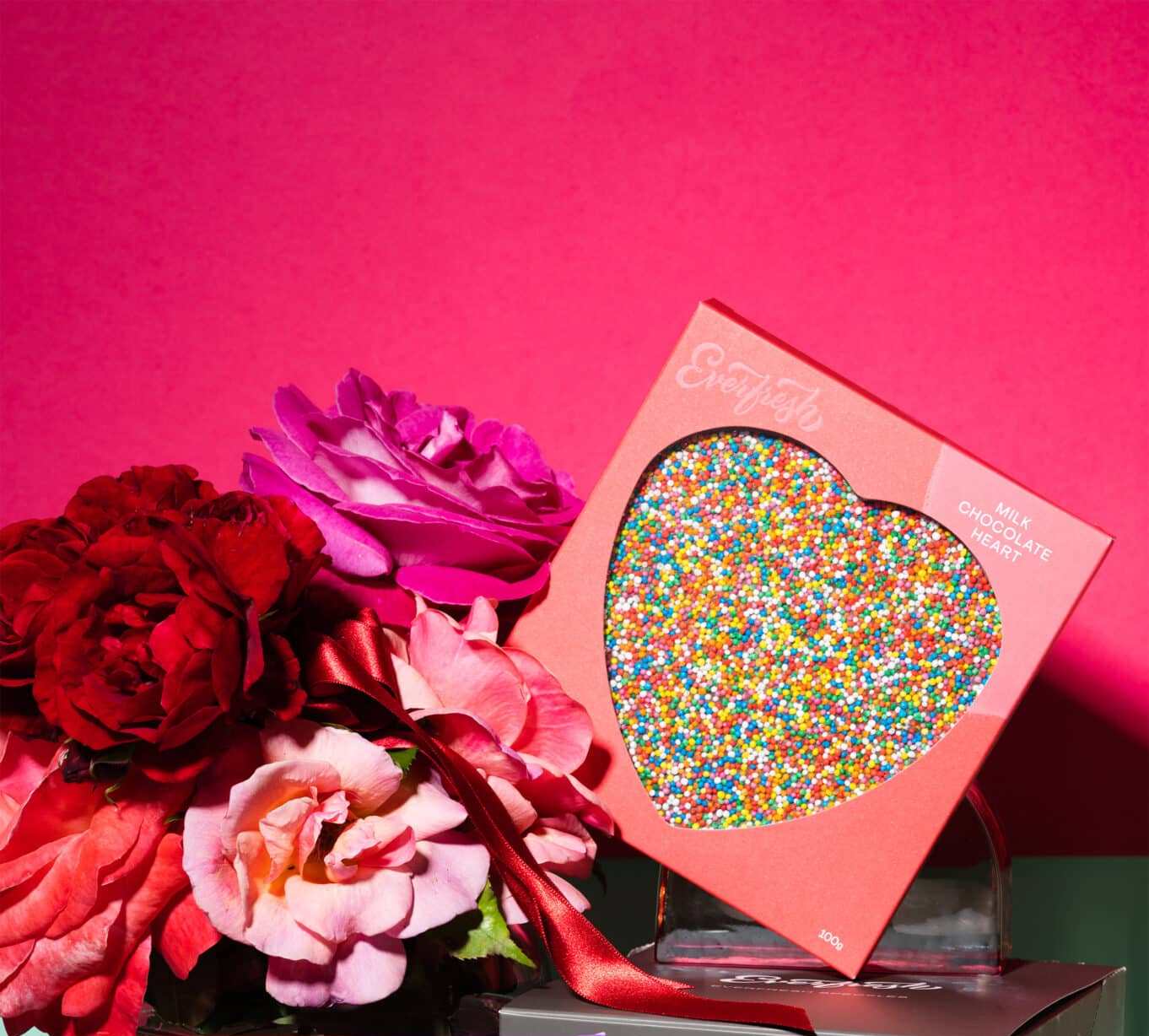 Giant Speckles Heart Chocolate 100g