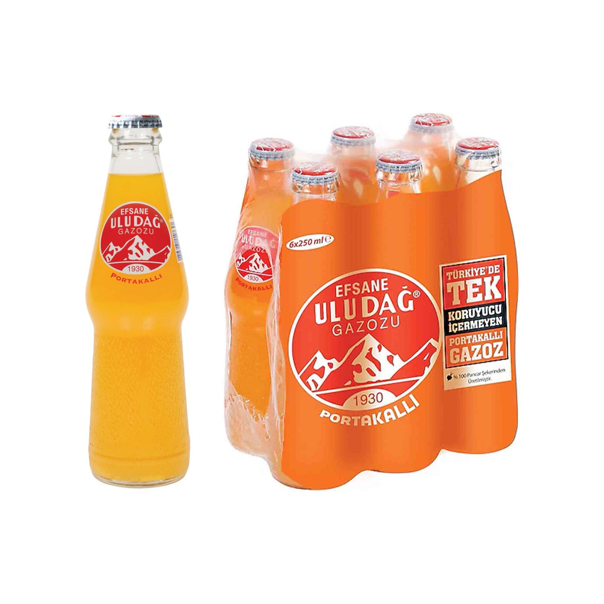 Legendary Gazoz Uludag Carbonated Orange Drink 250ml