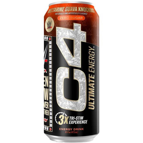 C4 WWE Nectarine guava knockout 473ml