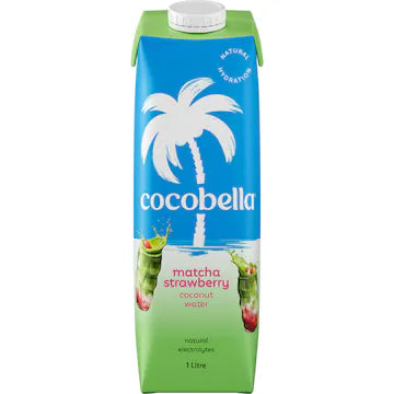Cocobella Matcha Strawberry Coconut Water 1L