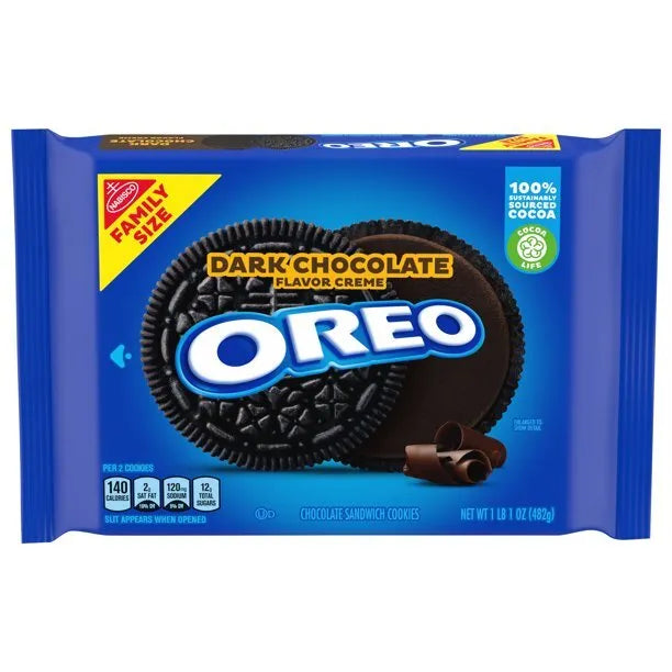 OREO Dark Chocolate Flavour Creme 482g