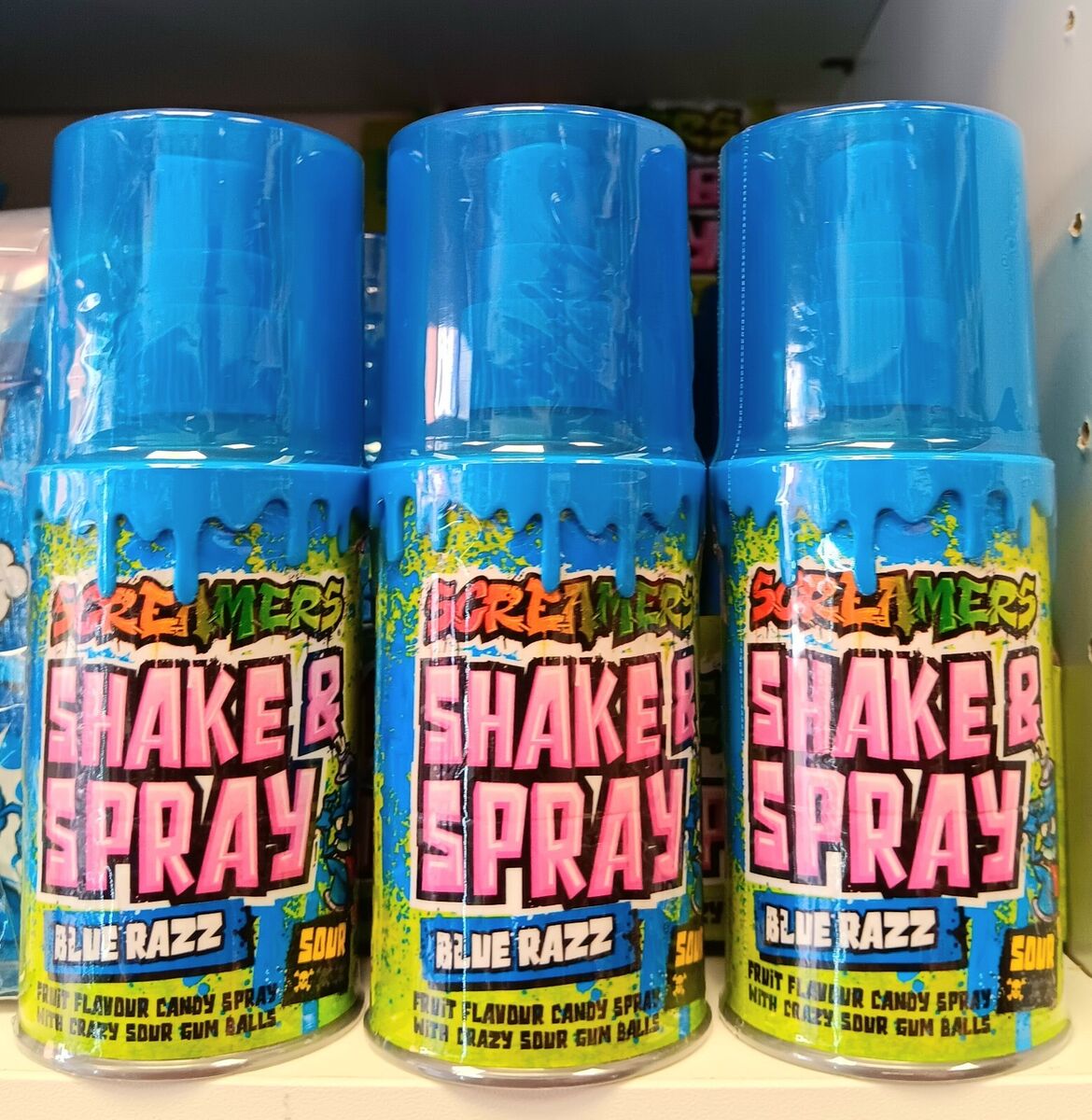 SCREAMERS Shake & Spray Blue Razz