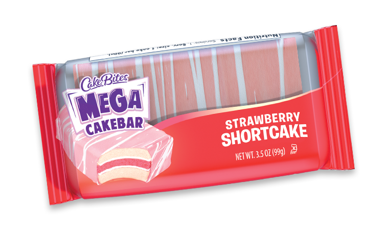 CAKE BITES Mega Cake Bar Strawberry Shortcake 99g