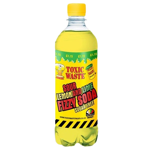 TOXIC WASTE Sour Lemon and Lime Fizzy Soda 500ml