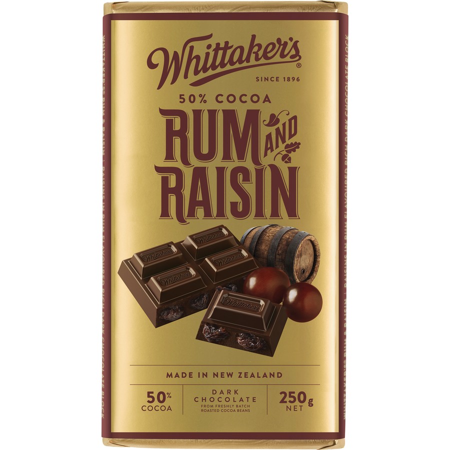 WHITTAKER'S Rum and Raisin 250g