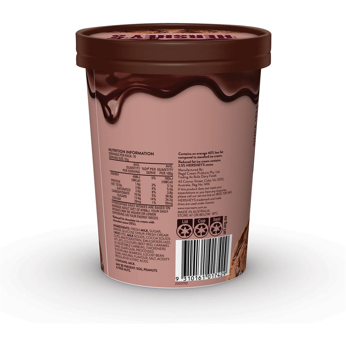 HERSHEY'S Chocolate Ripple 1L