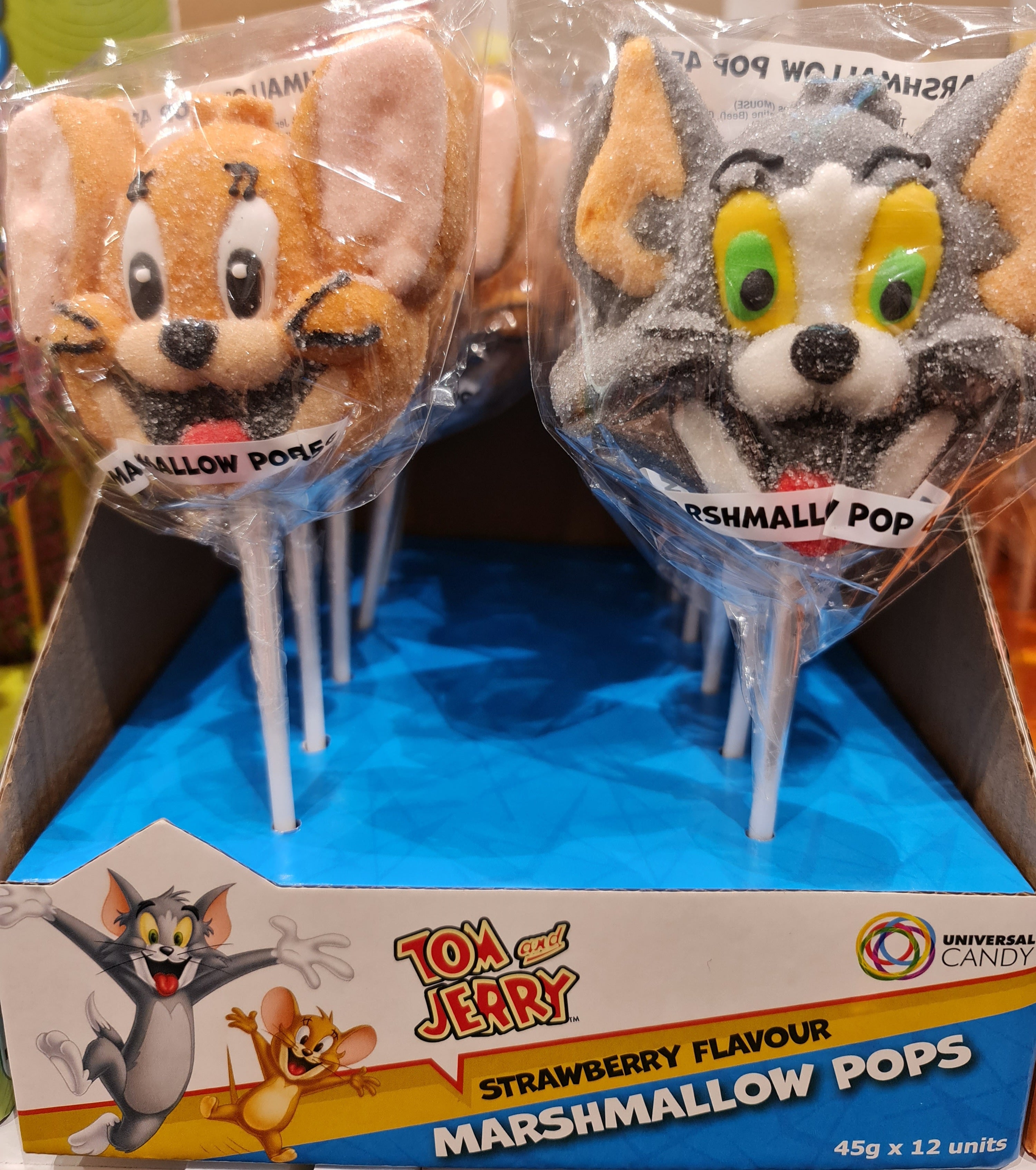 TOM & JERRY Strawberry Marshmallow pops 45g