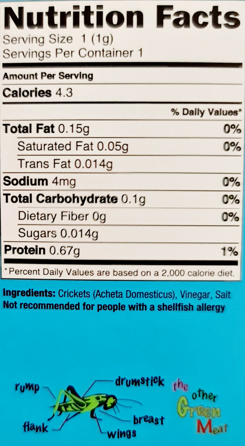 CRICK-ETTES Salt n' Vinegar 1g