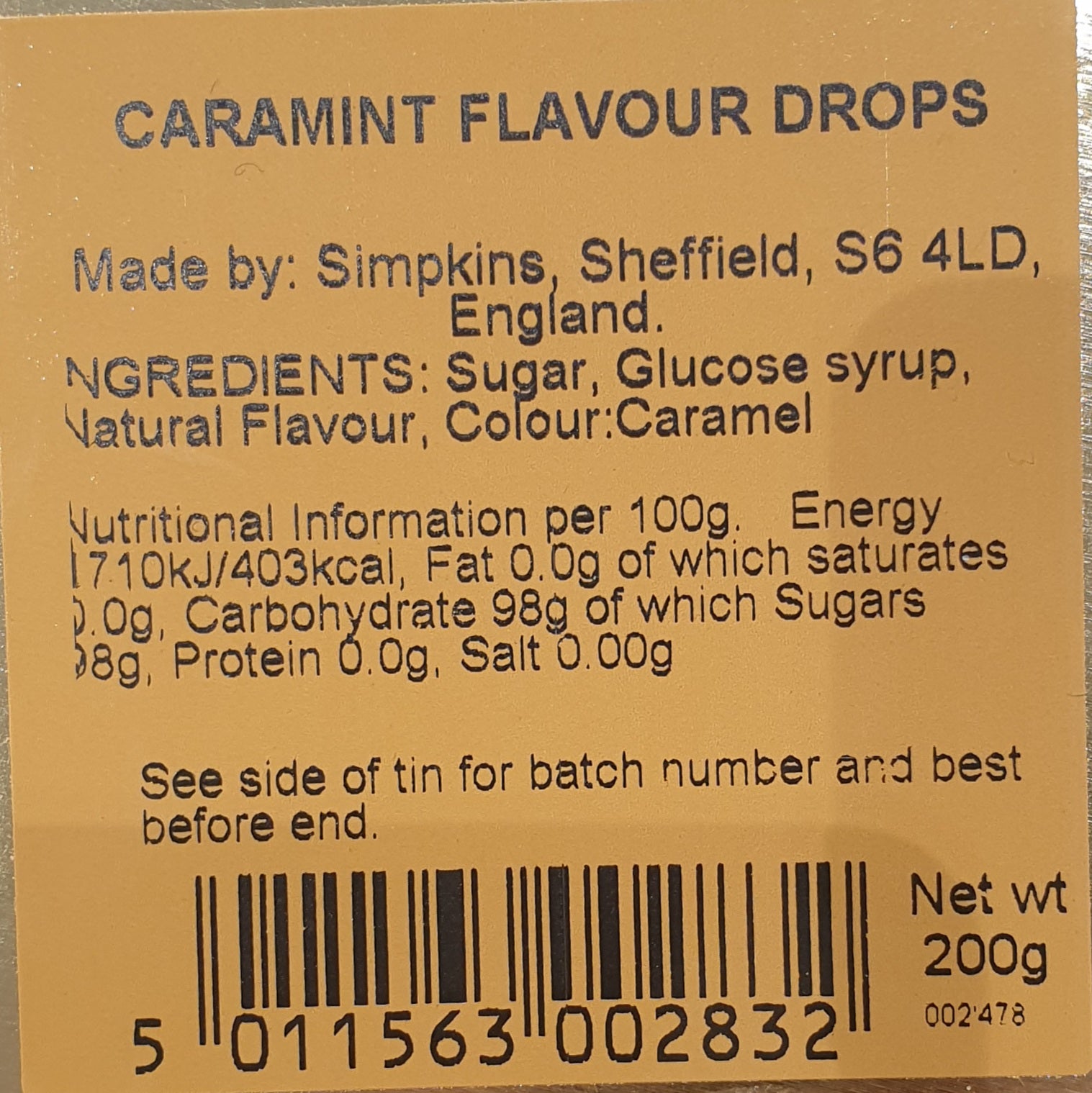 SIMPKINS Caramint Travel Sweets 200g