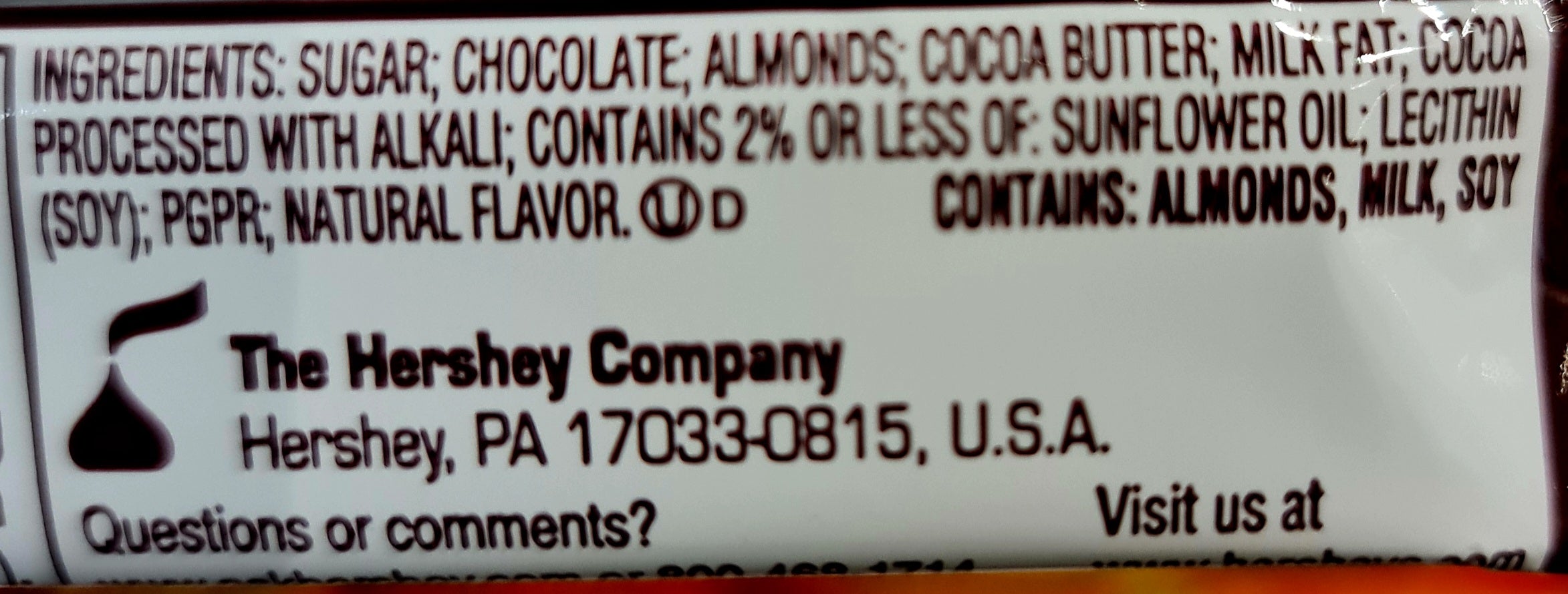 Hershey's special dark whole almonds 41g