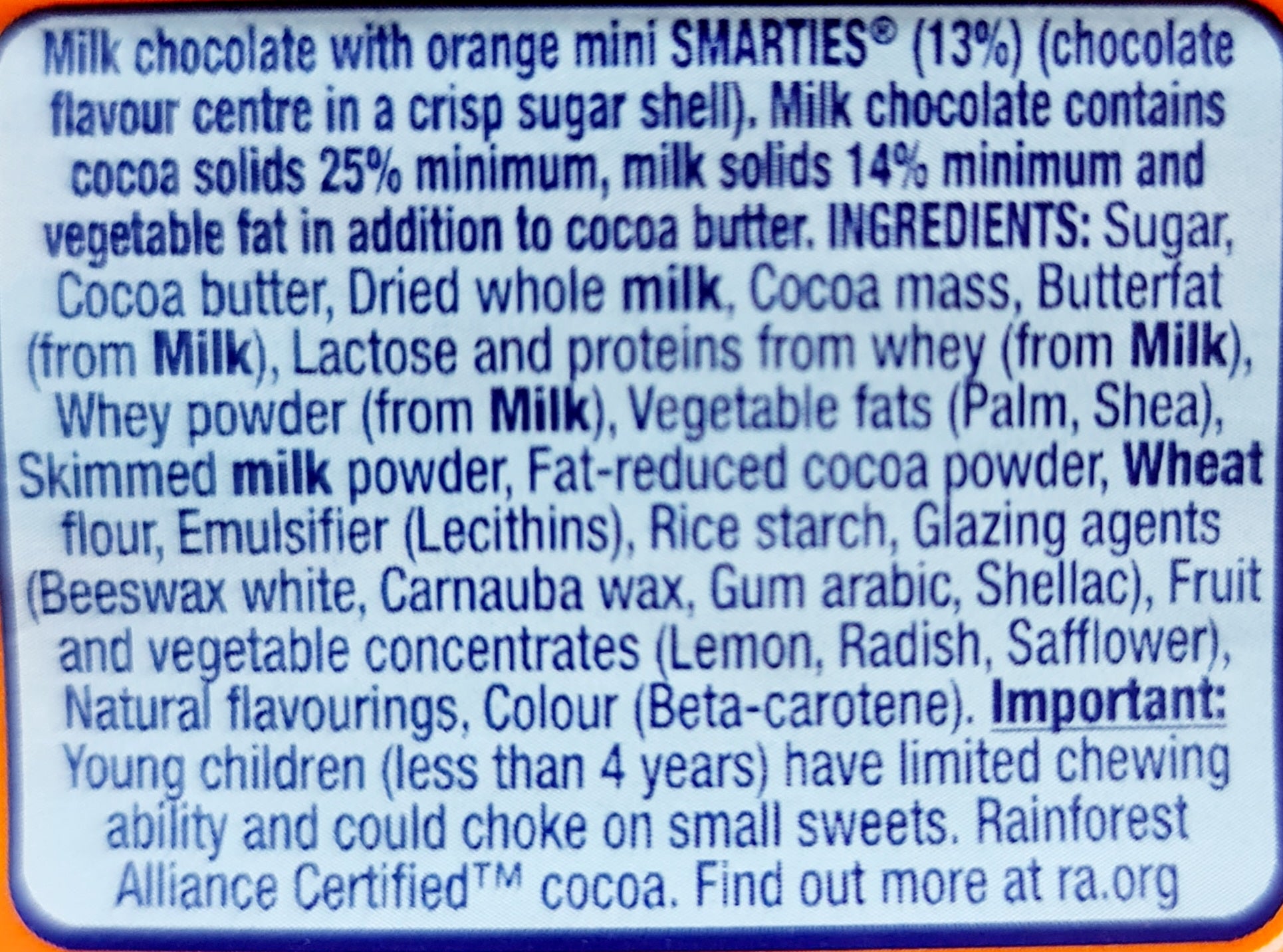 Nestle orange smarties 90g