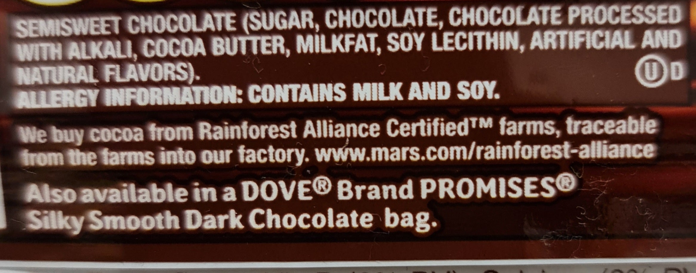 Dove Milk Dark Chocolate 40.8g