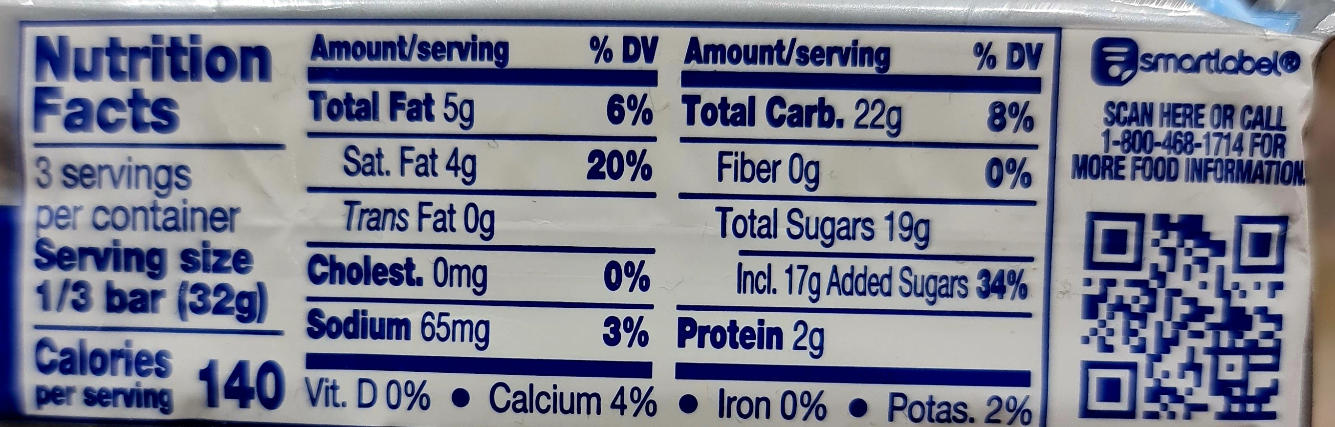 Zero candy bar 96g