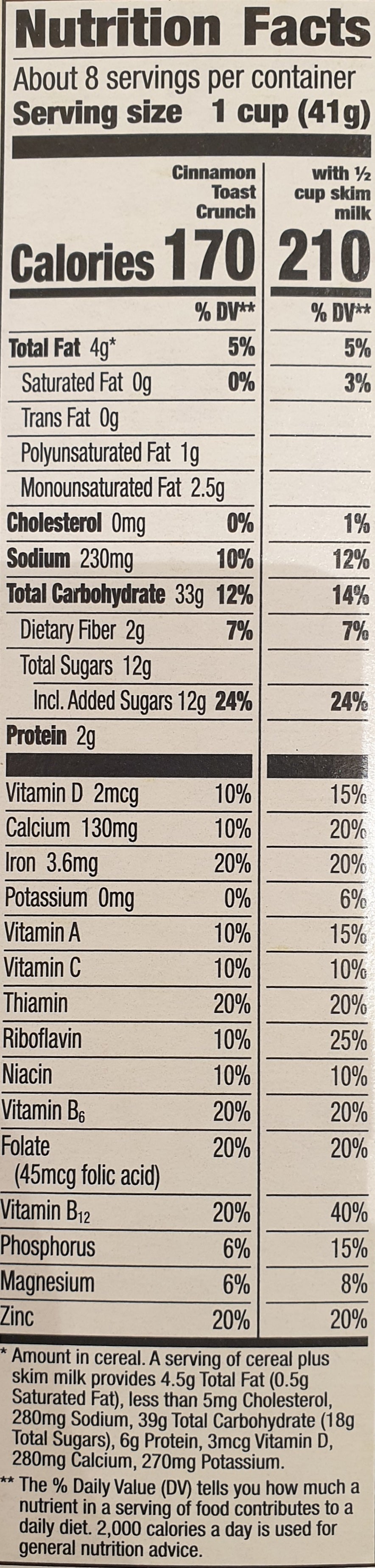 CINNAMON TOAST CRUNCH Cereal 340g