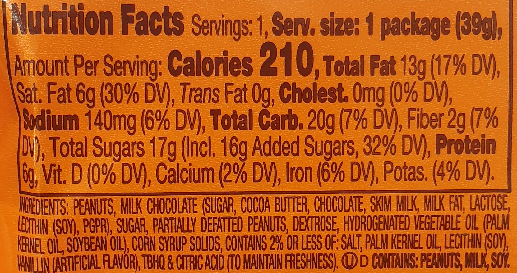 Reese's Peanut Butter Cup 49g