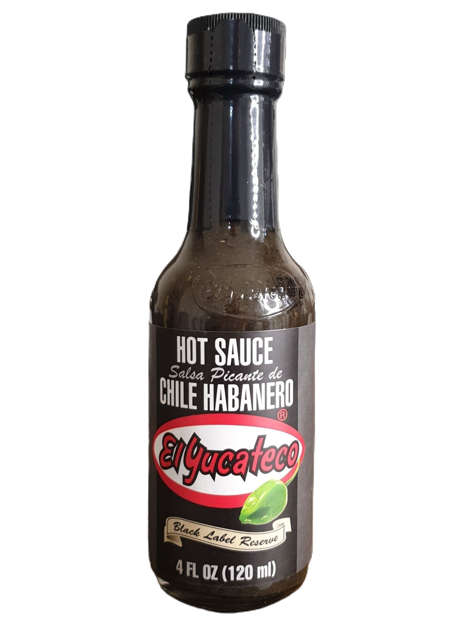 EL YUCATECO Chile Habanero Hot Sauce Black Label Reserve 120ml