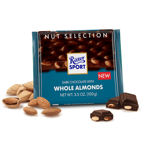 RITTER SPORT Dark Whole Almonds100g