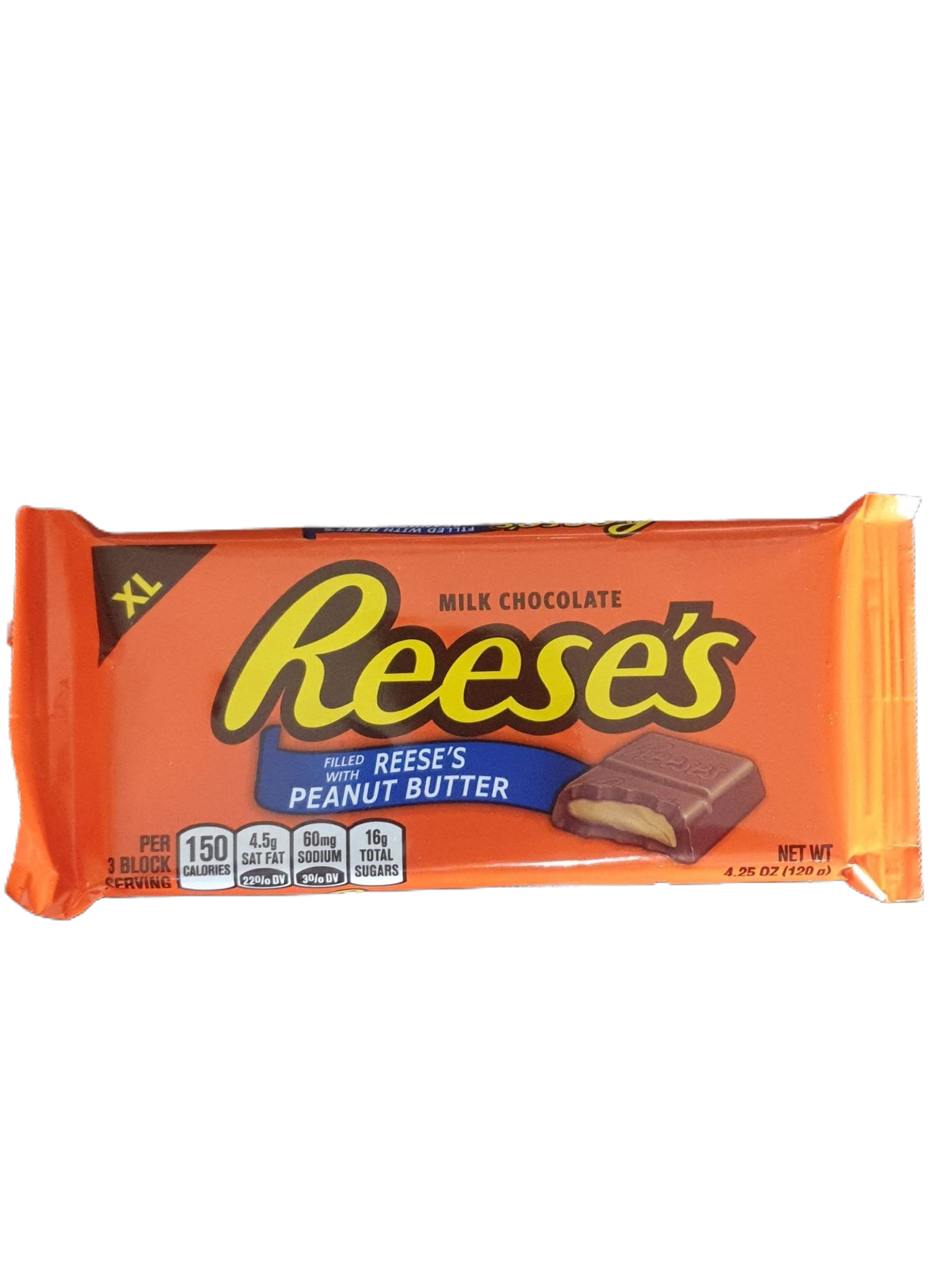 REESE'S xl block milk chocolate peanut butter filled 120g