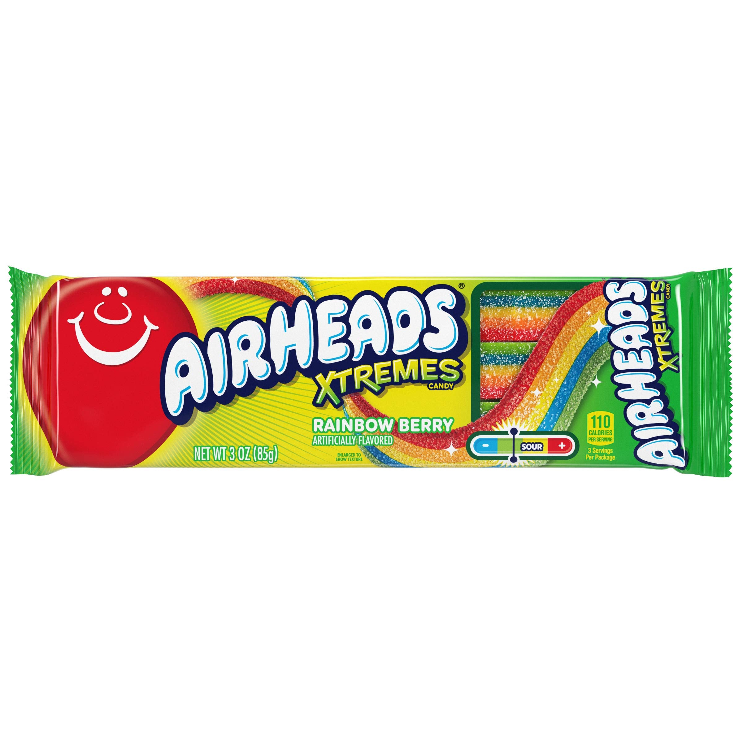 AIRHEADS Xtreme Sour Rainbow Straps 85g