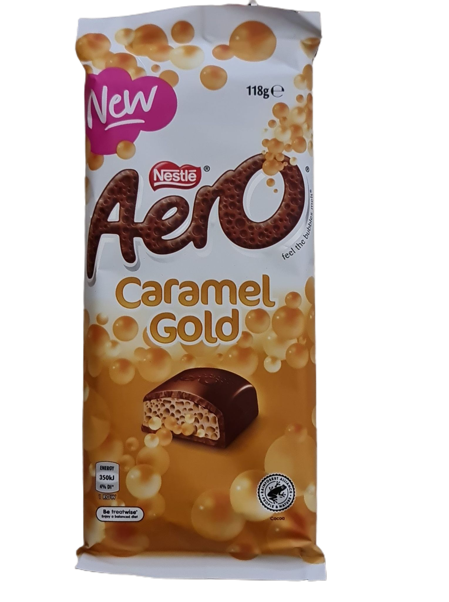 Nestle aero caramel gold block 118g