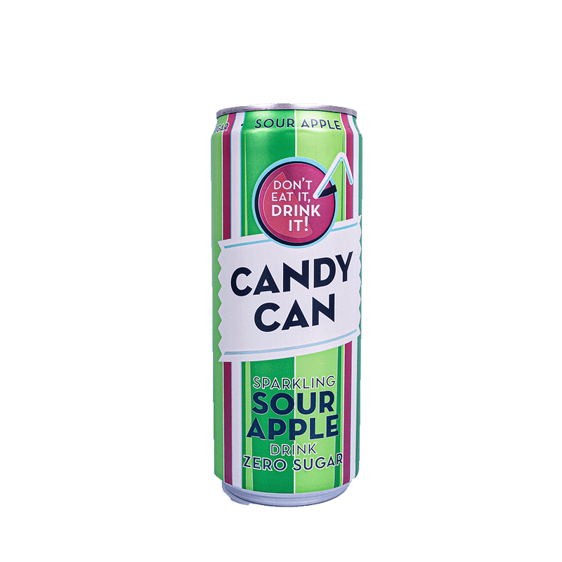 Candy Can Sparkling Sour Apple Zero Sugar 330ml