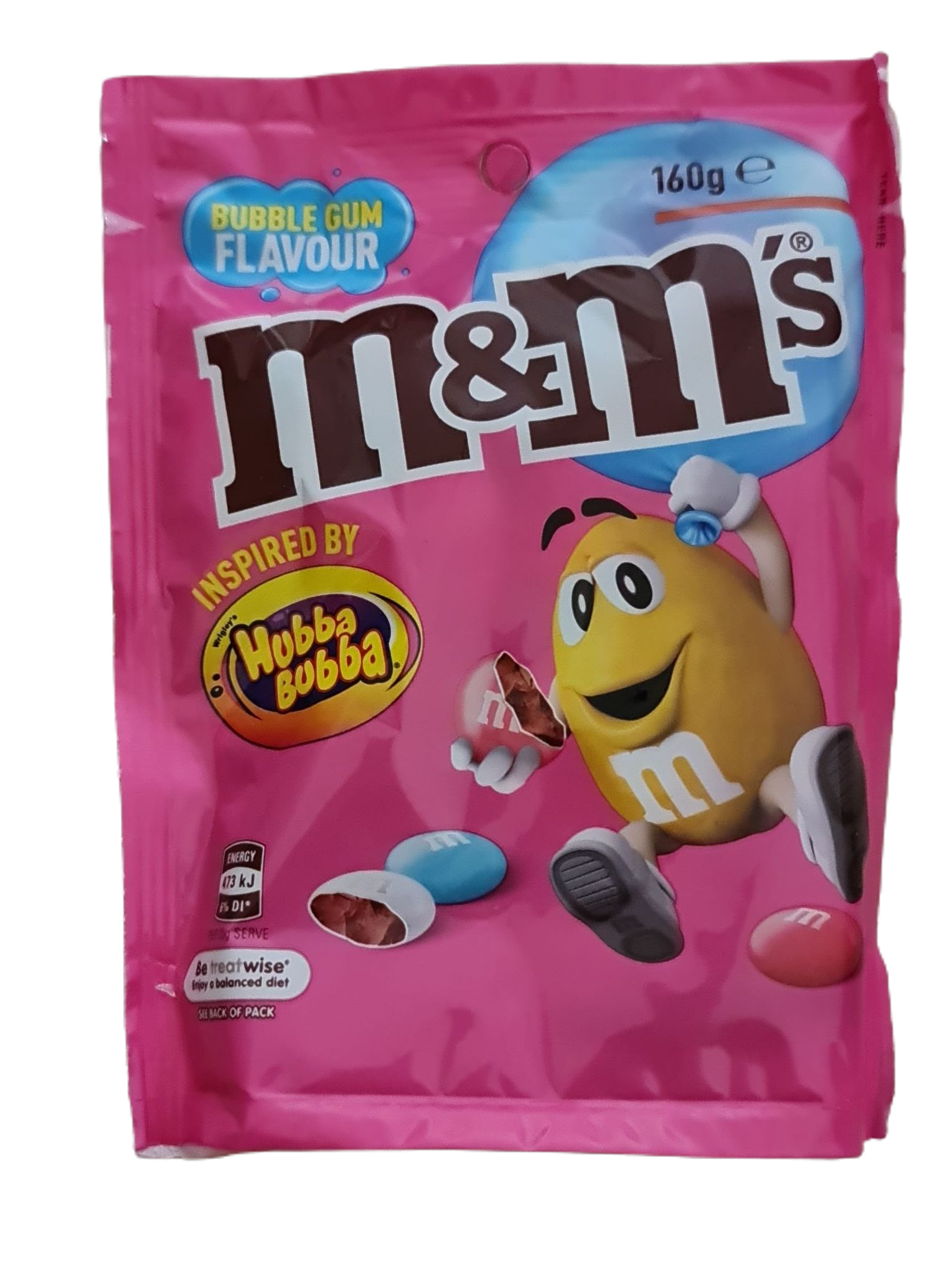 Mars m&m's hubba Bubba bubble gum flavour pouch 160g