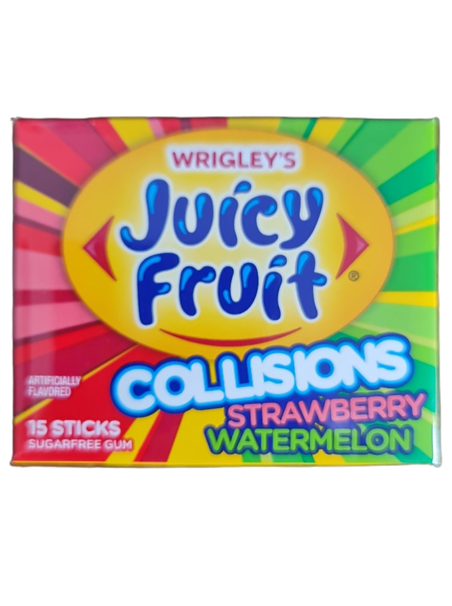 WRIGLEY'S Juicy Fruit Collision Strawberry Watermelon 15 Sticks