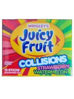 Wrigley's juicy fruit collision strawberry watermelon 15 sticks