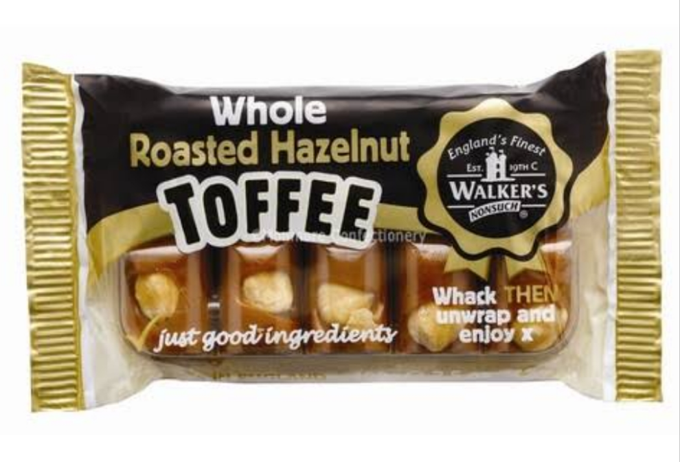 Walkers Whole Roasted Hazelnut Toffee 100g