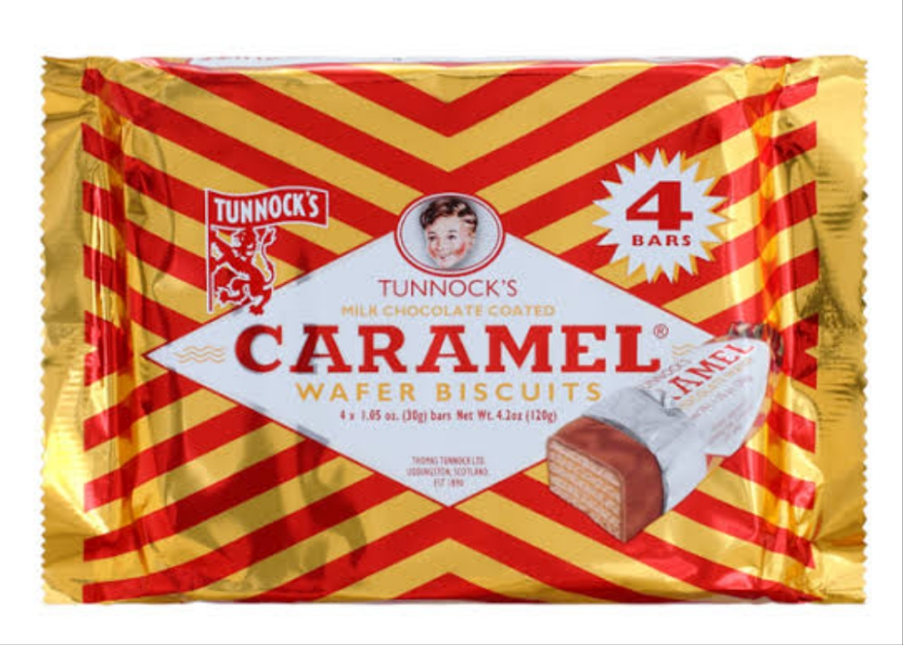 Tunnock's Caramel Wafer Biscuits 4 pack