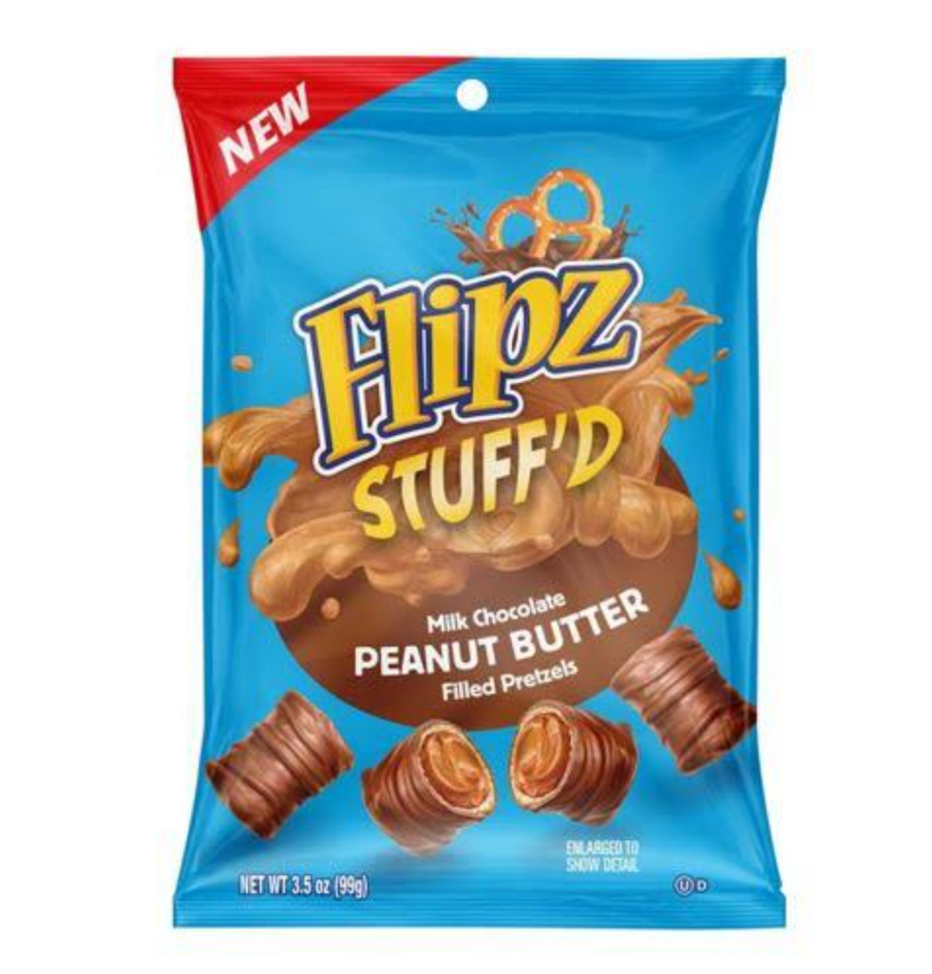 Flipz stuff'd peanut butter filled pretzels 99g