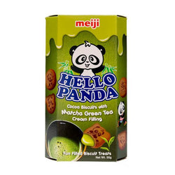 MEIJI Hello Panda Cocoa Biscuit Matcha Green Tea Filling 50g