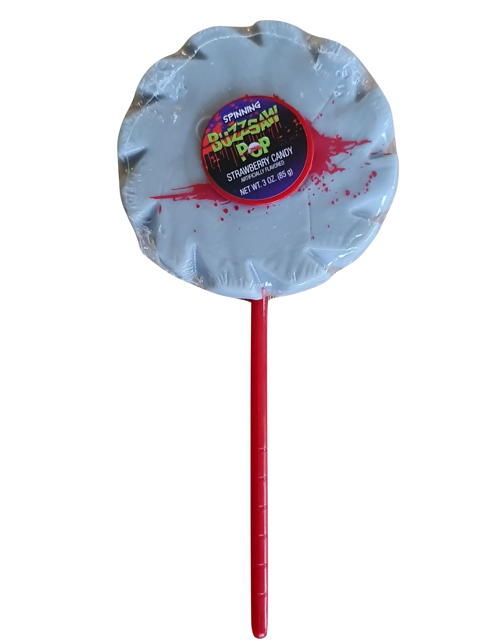 Spinning Buzzsaw Pop Strawberry Candy 85g