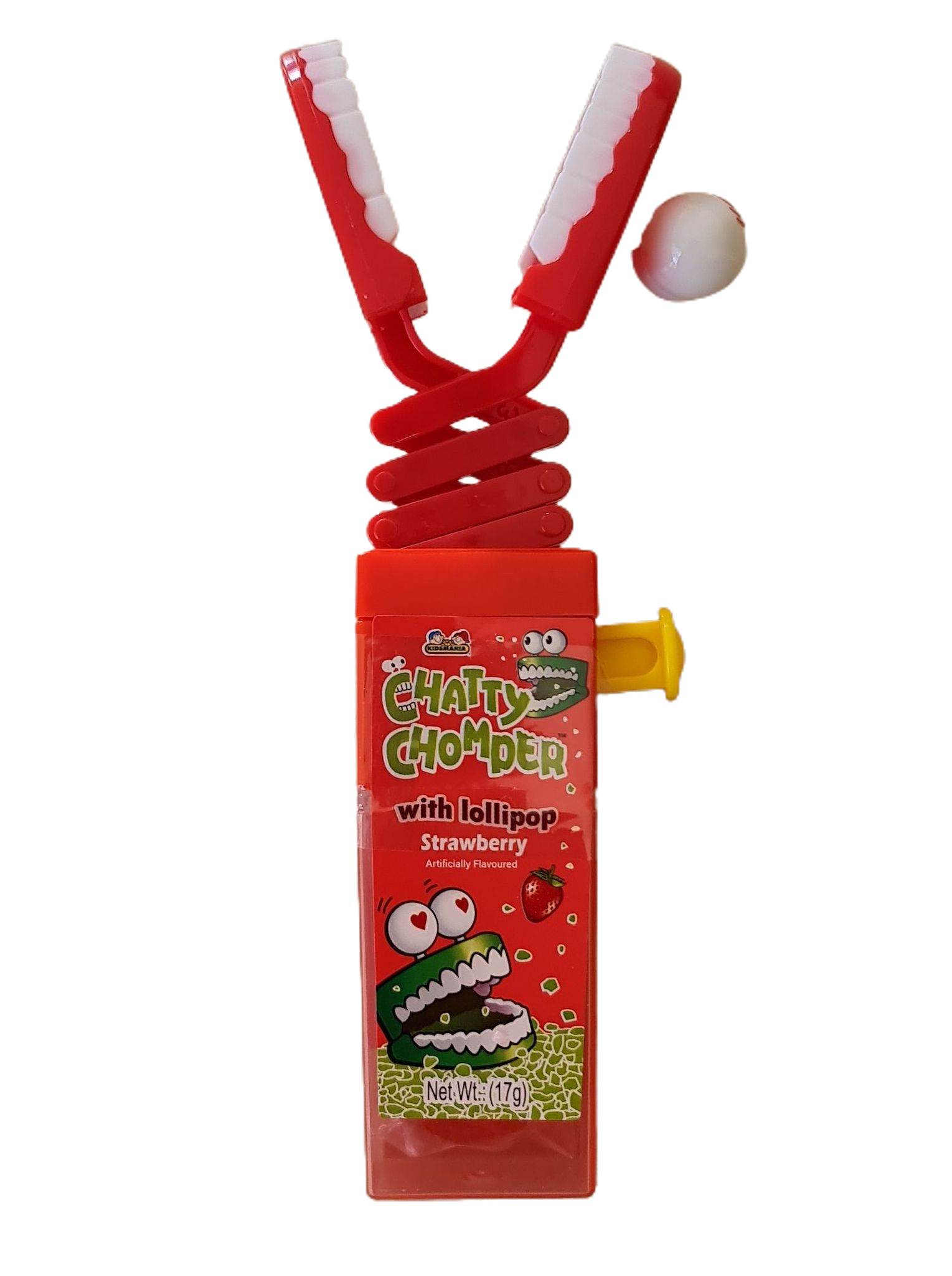 Chatty chomper strawberry 17g lollipop/toy