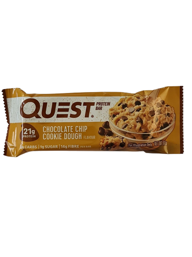 Quest protein bar chocolate chip cookie dough 60g