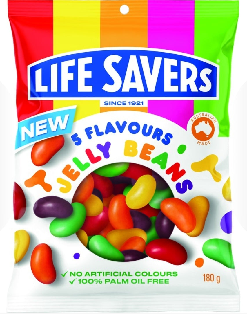 LIFE SAVERS 5 Flavours Jelly Beans 180g