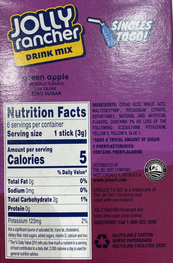 JOLLY RANCHER Drink Mix Green Apple 17.6g