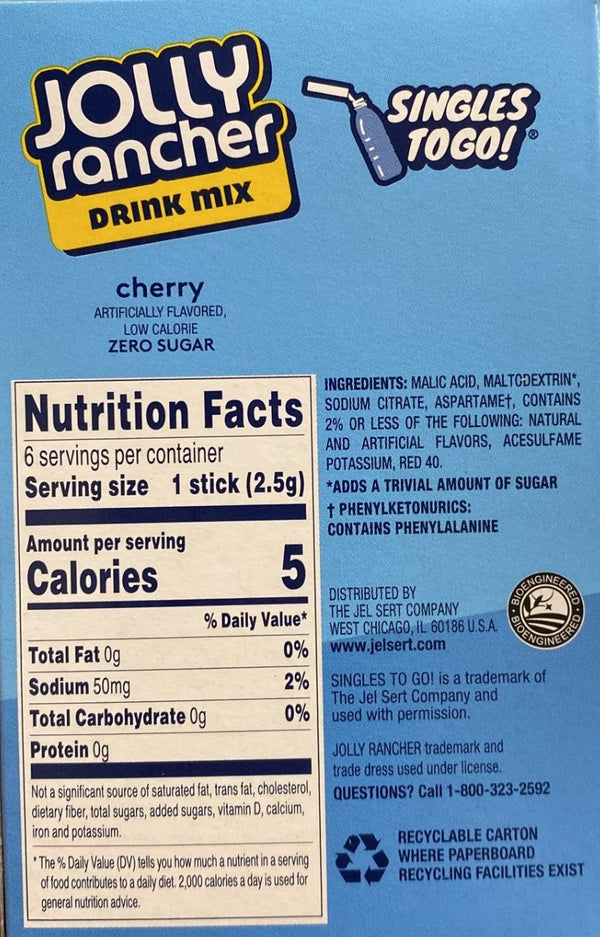 JOLLY RANCHER Drink Mix Cherry 16g