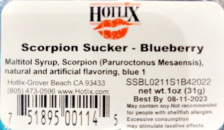 HOTLIX SCORPION SUCKER BLUEBERRY 31G