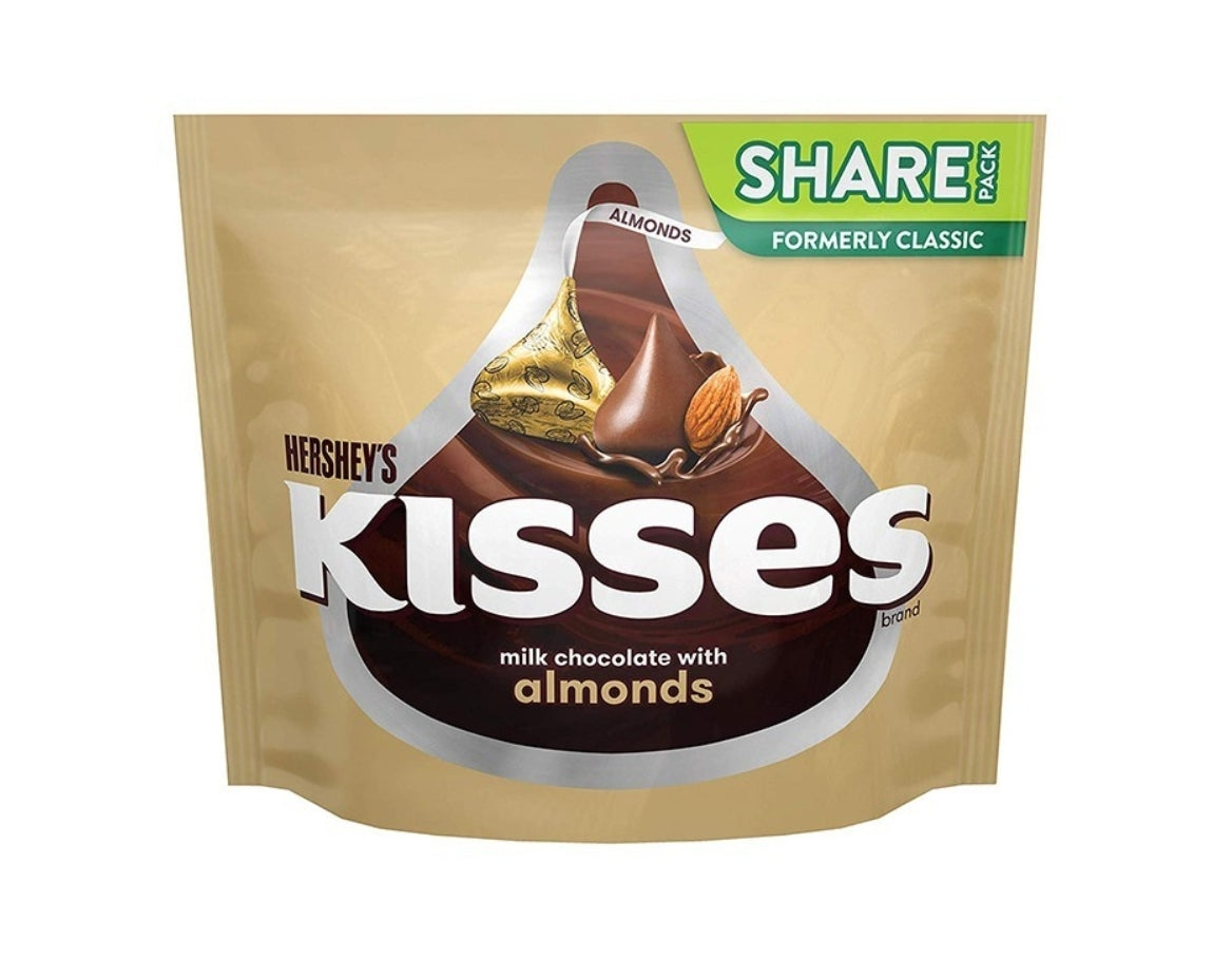 HERSHEY'S Kisses Milk Chocolate With Almonds Share Pack 283g