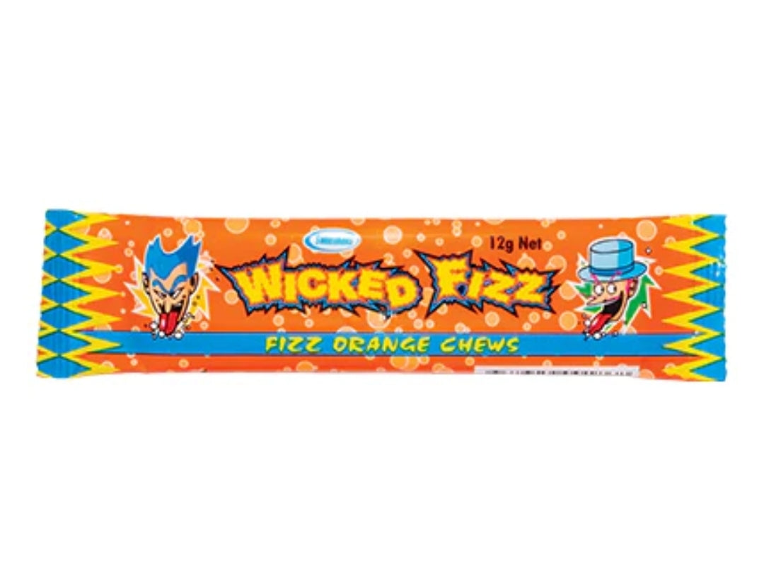 WICKED FIZZ ORANGE CHEWS 12g