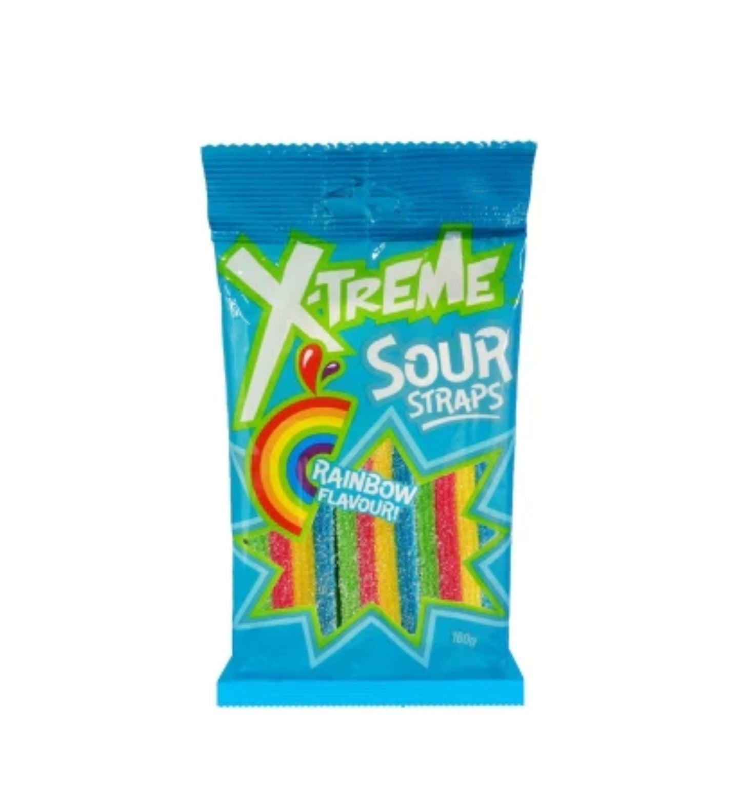 X-Treme Sour Straps Rainbow Flavour 160g