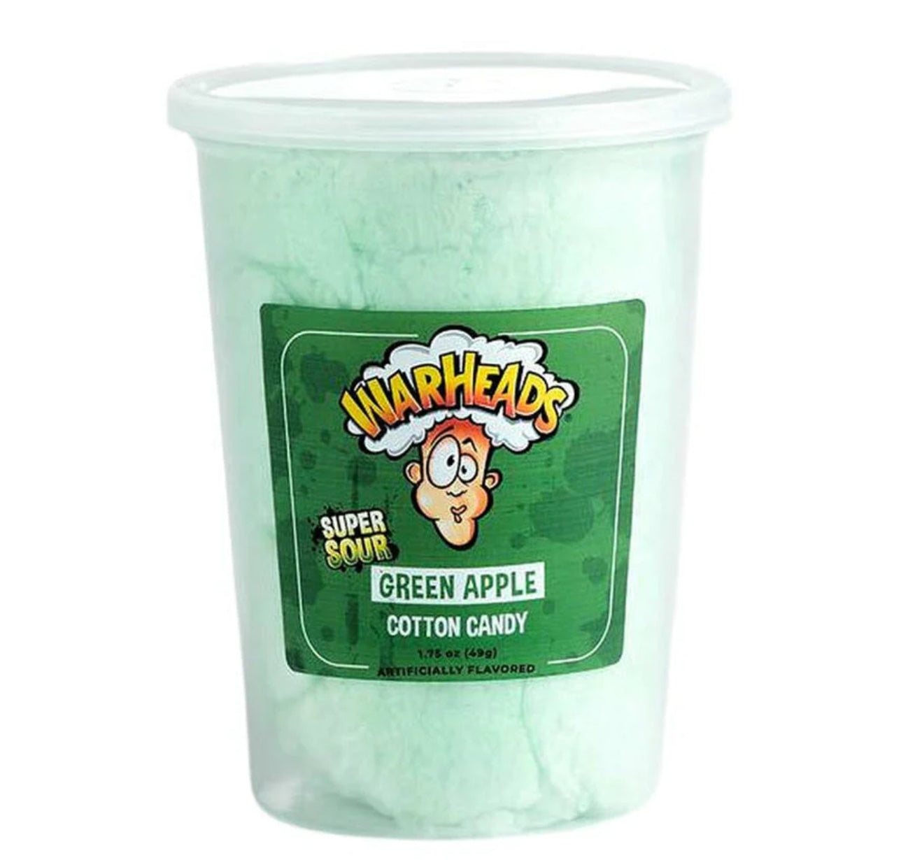 WARHEADS Sour Green Apple Cotton Candy 49g