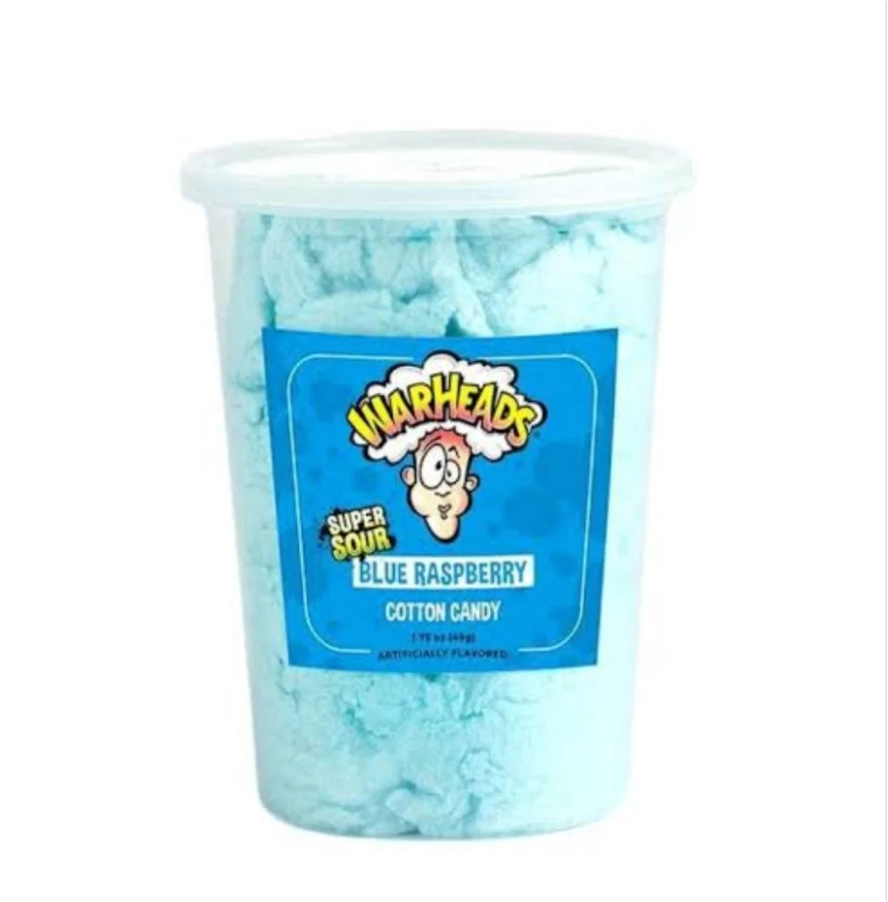 WARHEADS Sour Blue Raspberry Cotton Candy 49g