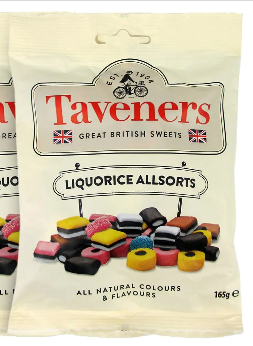 TAVENERS LIQUORICE ALLSORTS 165G