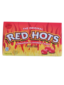The original red hots  cinnamon flavored candy 156g